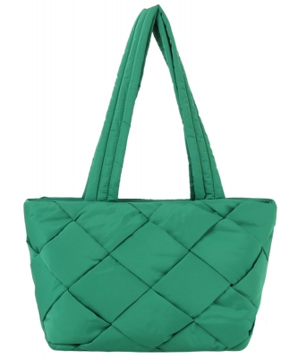Puffy Woven Nylon Shopper JYE0510 GREEN